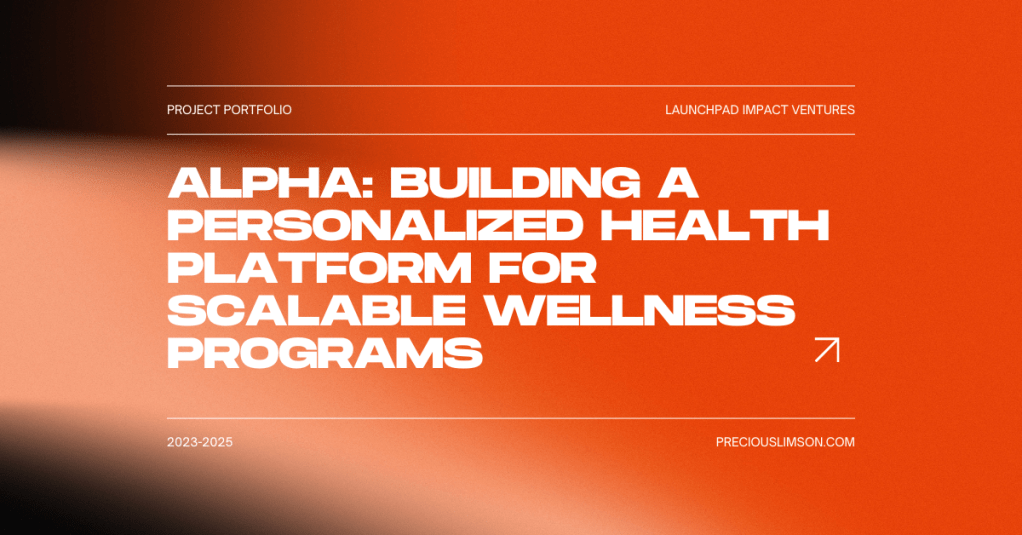 Alpha: Building a Personalized Health Platform for Scalable Wellness&nbsp;Programs